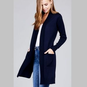 Brand New Navy Mid length Sweater